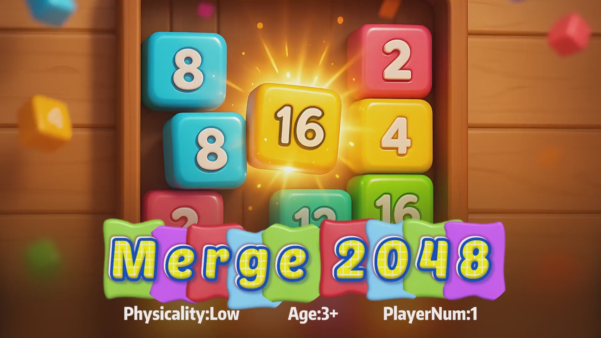 Merge 2048 gioco educativo per bambini con numeri colorati e divertimento interattivo
