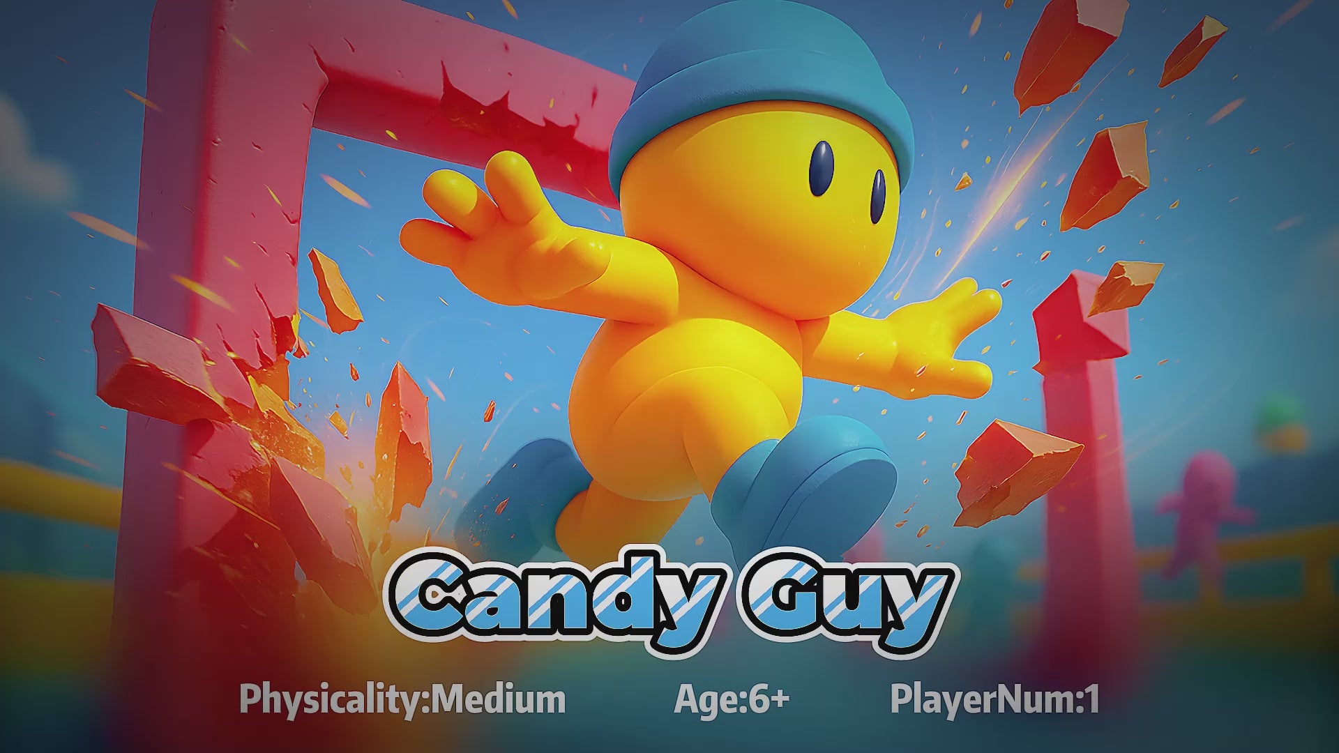 Wonder Trek game 'Candy Guy' for kids 6+, medium physicality, single player fun.