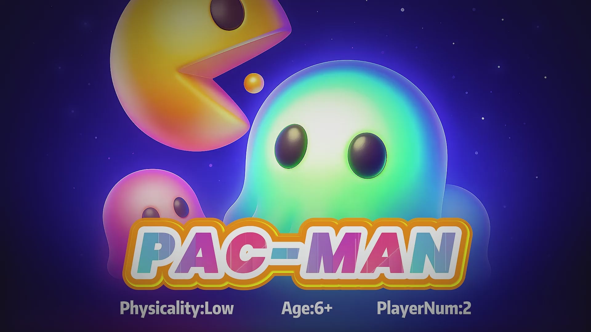 Wonder Trek PAC-MAN game for family fun, ages 6+, low physicality, 2 players
