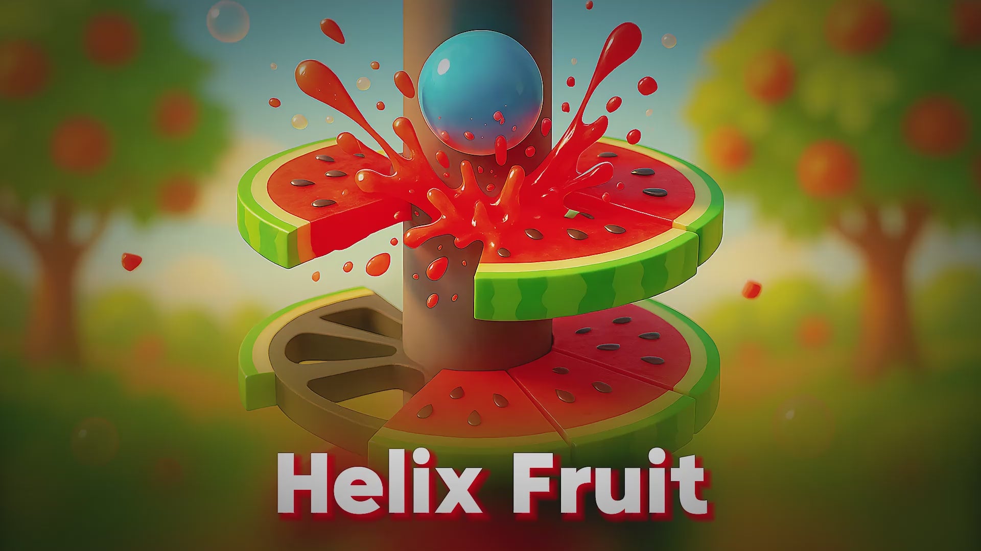 Helix Fruit game with colorful watermelon slices for family fun on Wonder Trek console