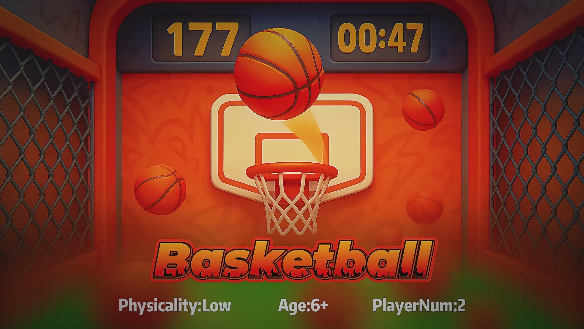 Wonder Trek Basketball-Spiel für Kinder mit Bewegungssensoren zur Familienunterhaltung