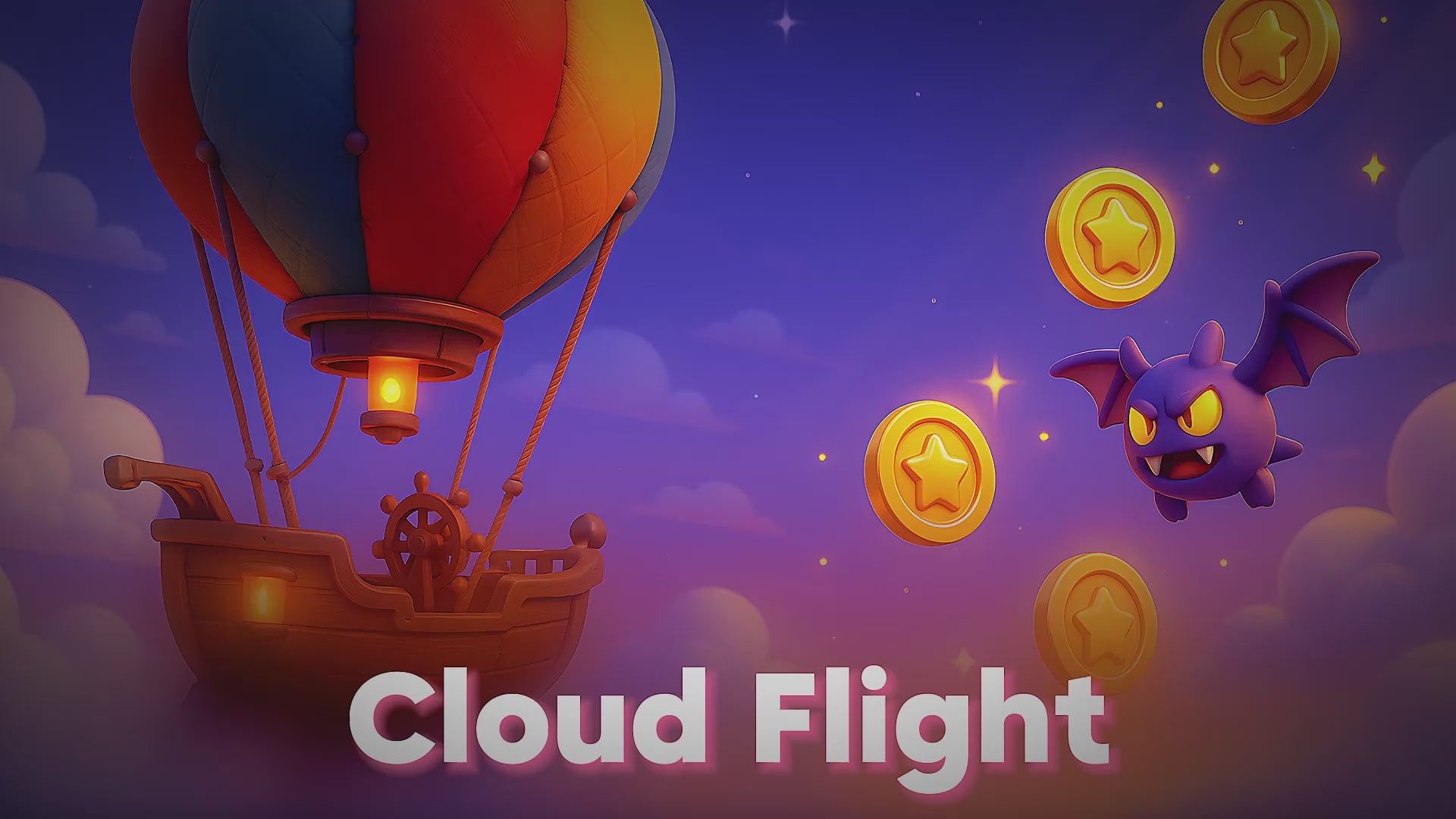 Wonder Trek Cloud Flight game with colorful hot air balloon and coins for family fun